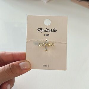 Madewell Gold Ring with Clear Accents